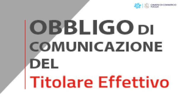 Obbligo comunicazione titolare effettivo